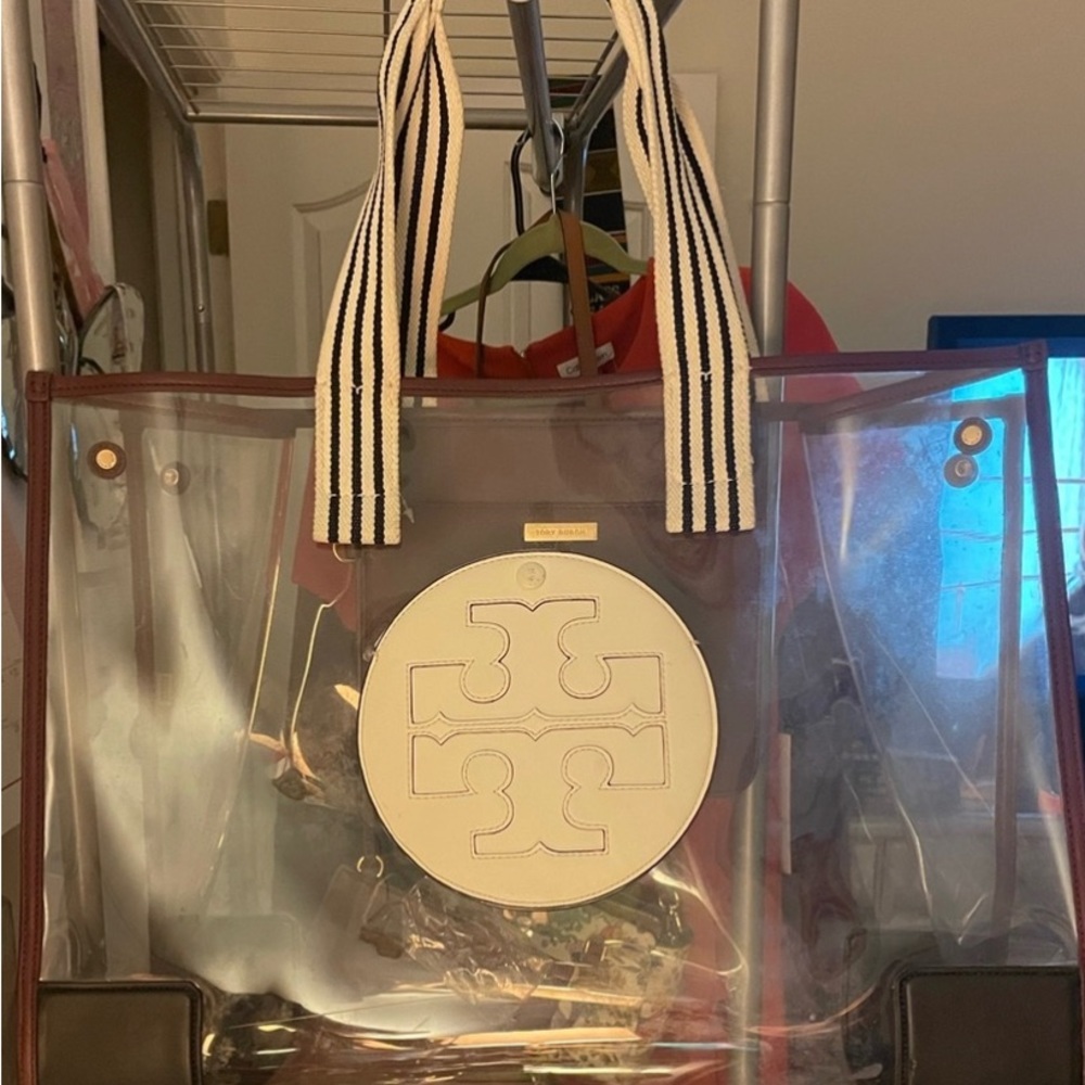 Tory Burch ella large oversized clear tote